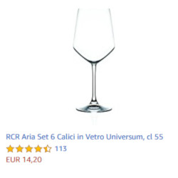 Set bicchieri vino